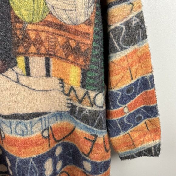 YESNO Womens 3XL Oversized Soft Cozy Graphic Pullover Wool & Cotton Sweater Bear - Picture 7 of 11